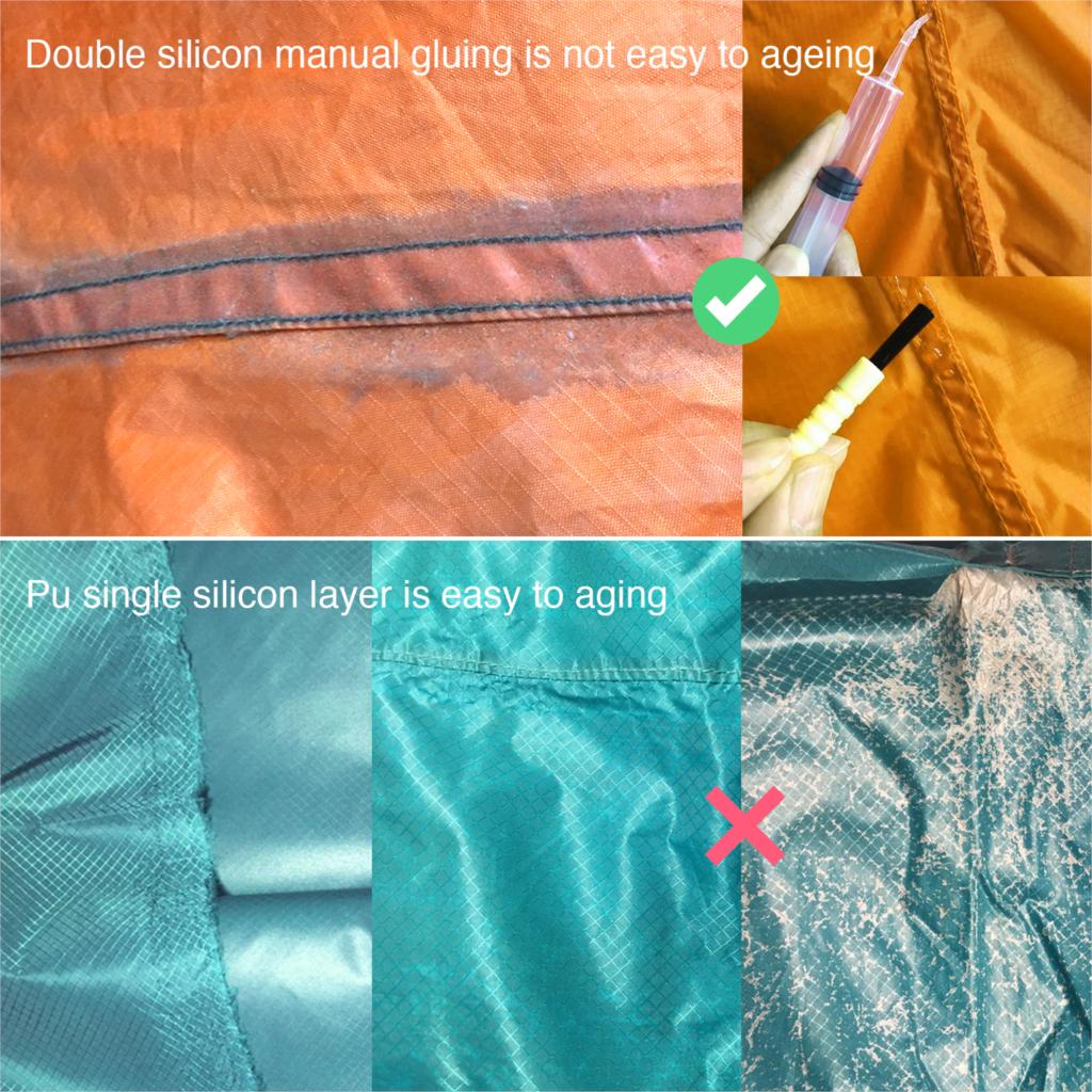 Cheap Goat Tents Ultralight 2 4 Person 680g Outdoor Camping Tent 20D Nylon 2 side Silicone Coated Rodless Pyramid Flysheet 4 Season 2 Window Tent   